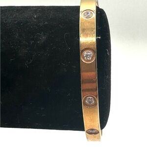 Gold plated Crystal Bangle Bracelet W